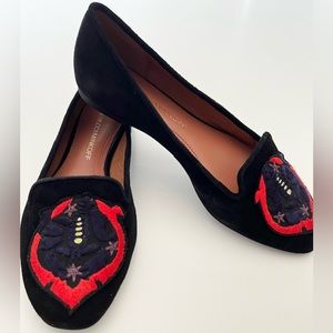 Rebecca Minkoff Astro Too Scorpio Black Suede Flat Loafer Shoes